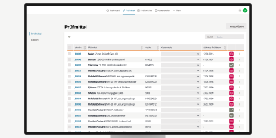 Prüfmittel online verwalten